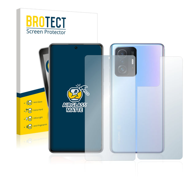 BROTECT Matte Screen Protector for Xiaomi 11T Pro (Front + Back)