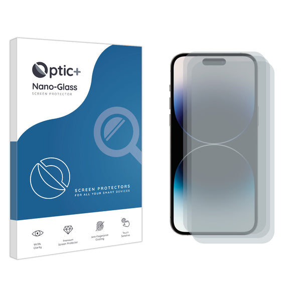 3pk Optic+ Nano Glass Screen Protector for Apple iPhone 14 Pro Max