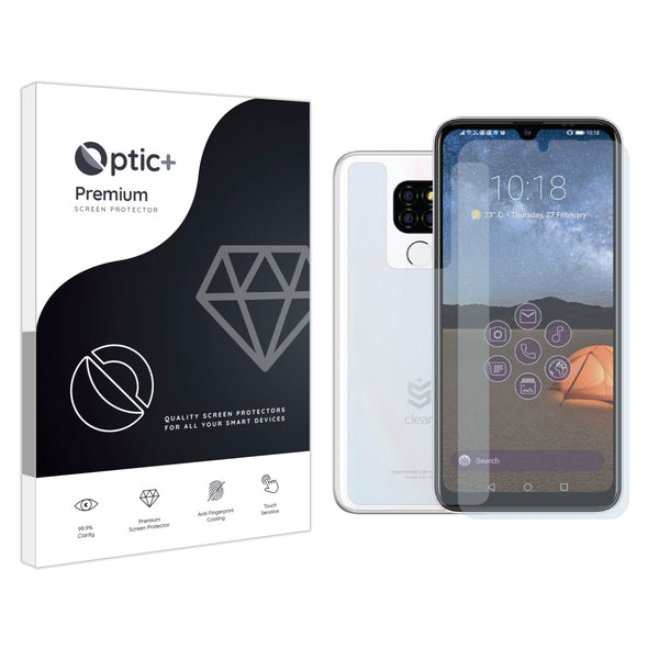 Optic+ Premium Film Screen Protector for ClearPHONE 220 (Front & Back)